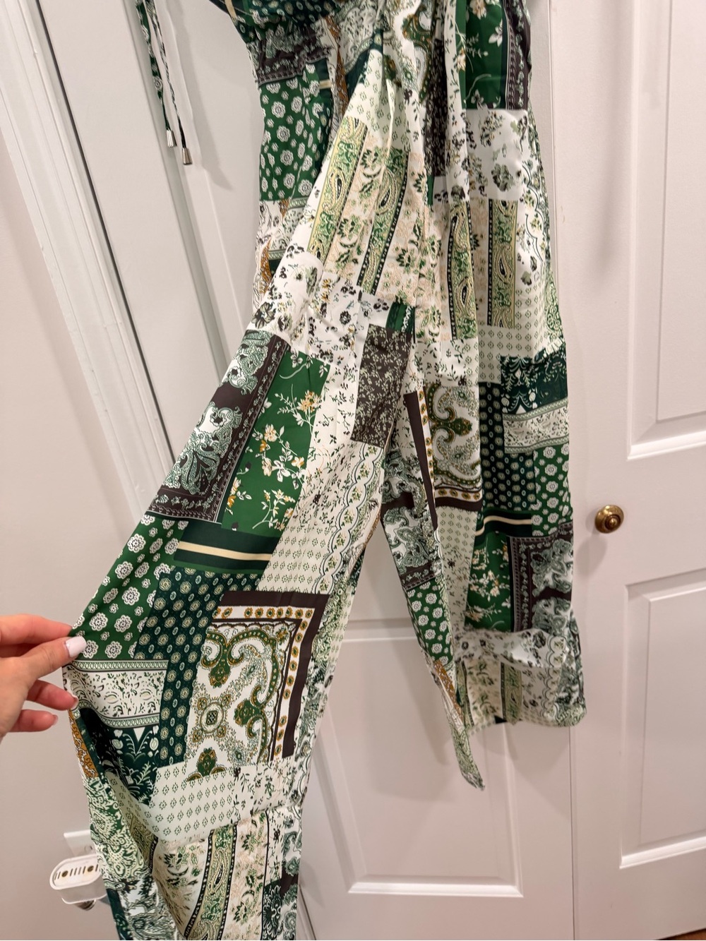 Ces Femme Green Patchwork romper - Picture 2 of 6